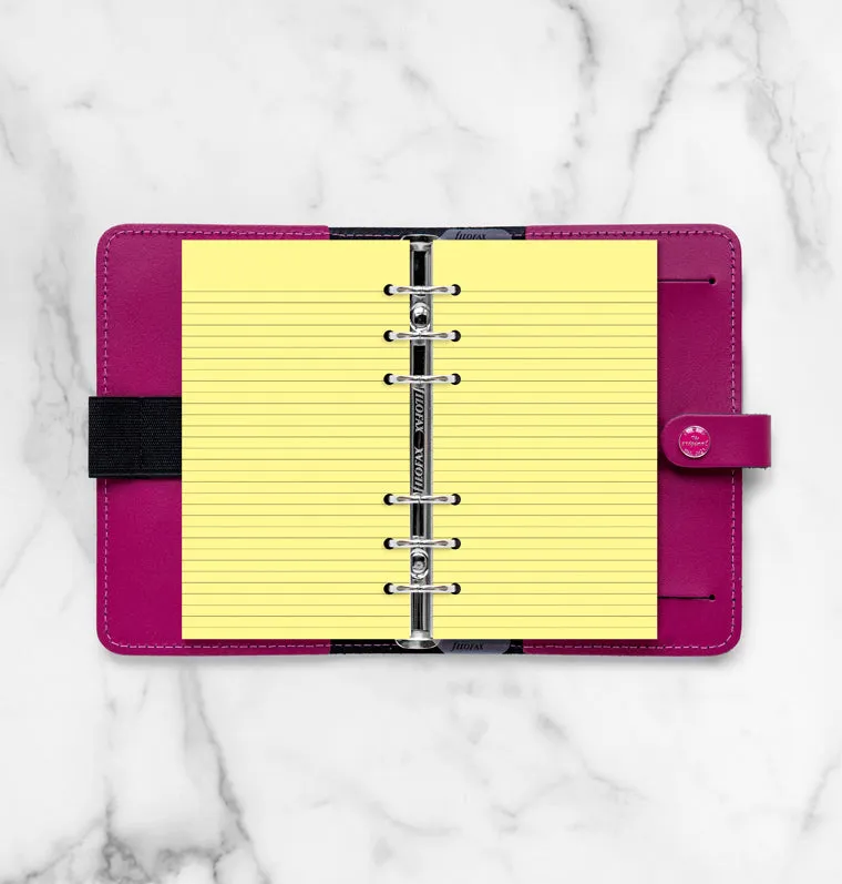 Filofax Classic bloc-notes Personal ligné jaune x100