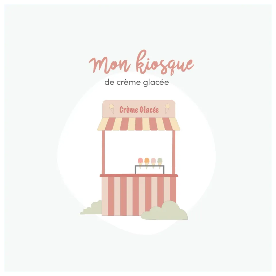 Les Belles Combines kiosque crème glacée jeu à imprimer