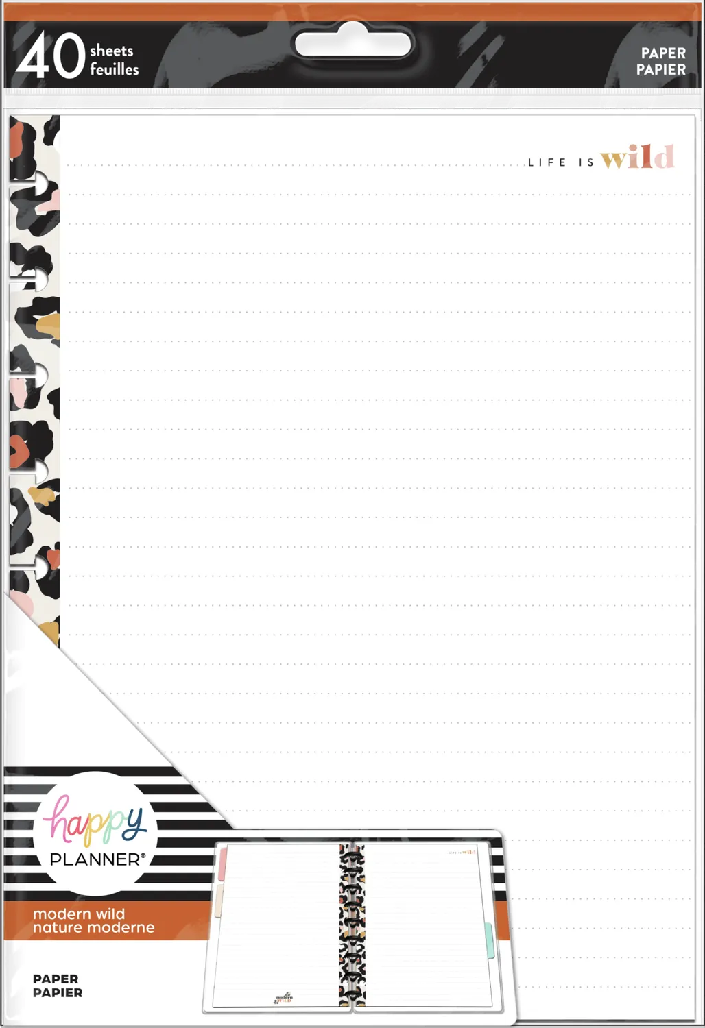 Happy Planner Modern Wild papier Classic pointillé léopard 40