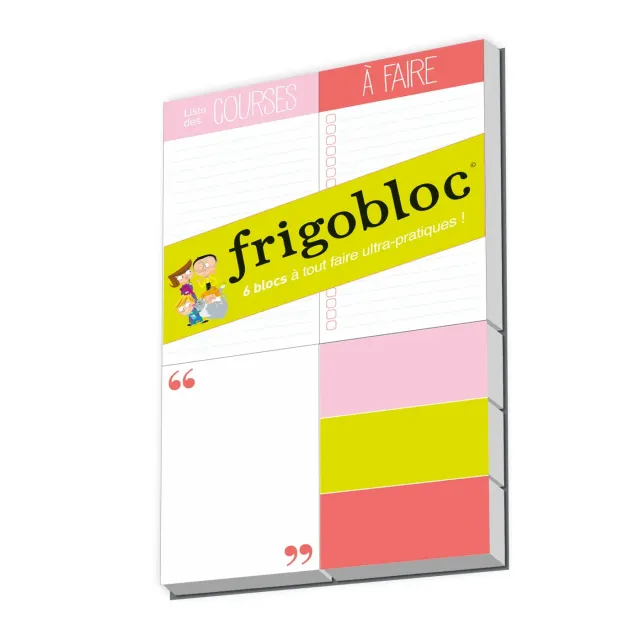 Frigobloc 6 blocs aimantés courses notes frigo