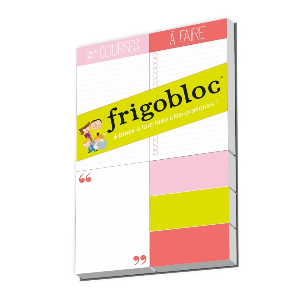Frigobloc 6 blocs aimantés courses notes frigo