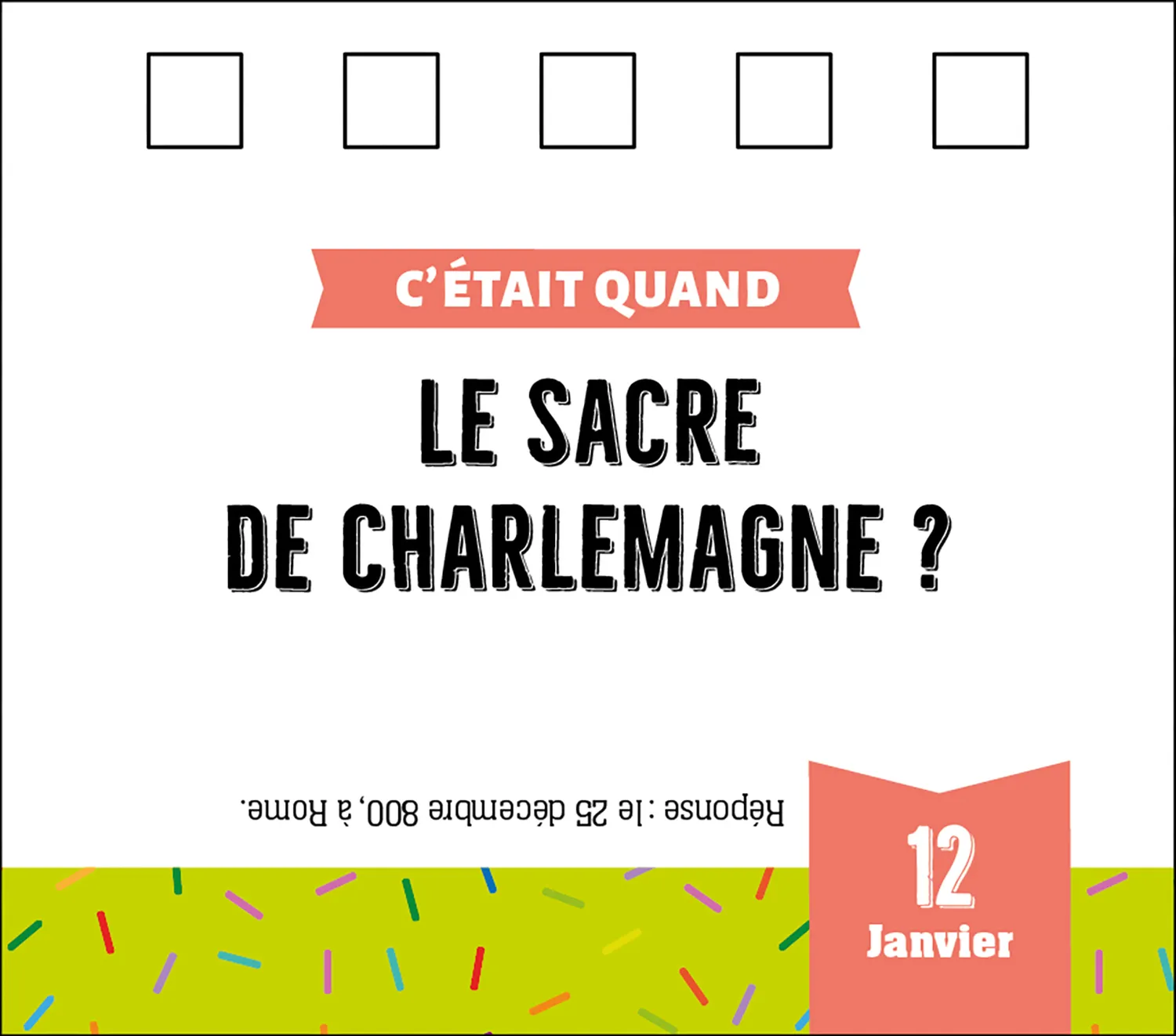 C'était Quand calendrier quiz chevalet 365
