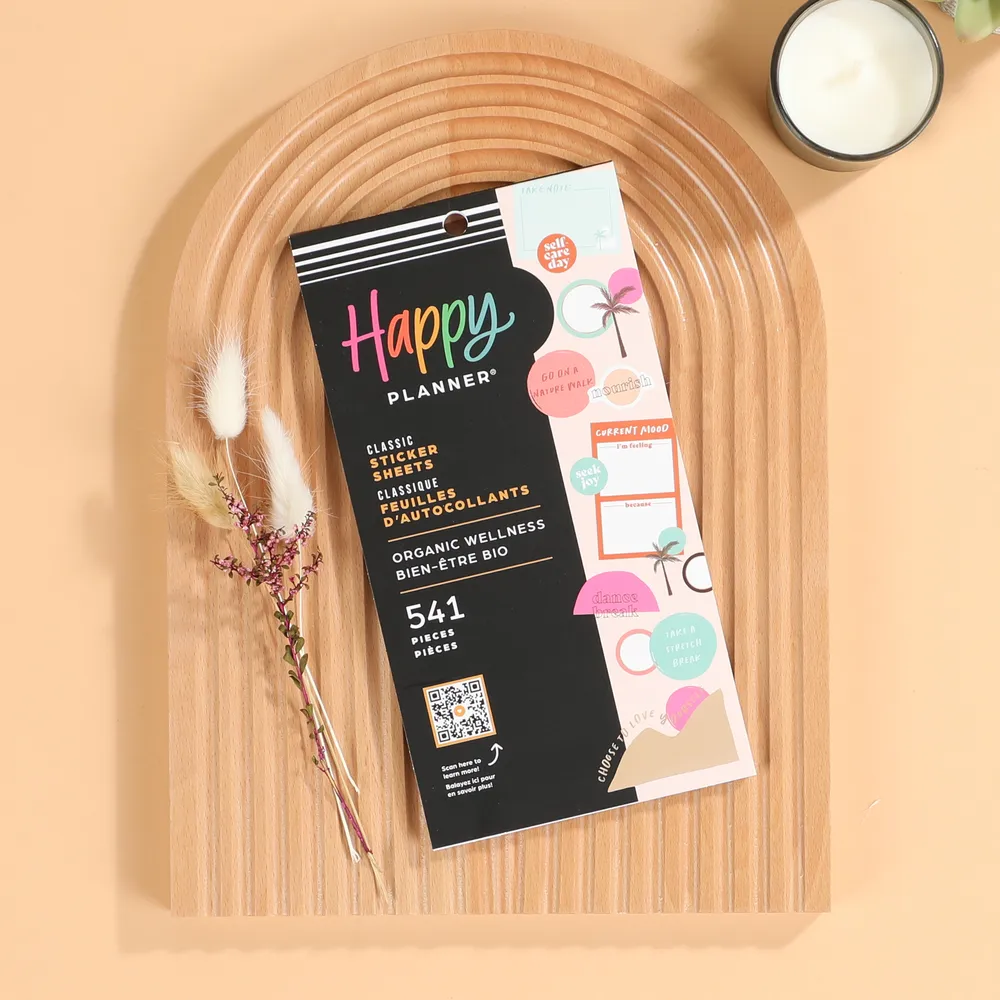 Happy Planner Organic Wellness stickers 30 feuilles 541 bien-être