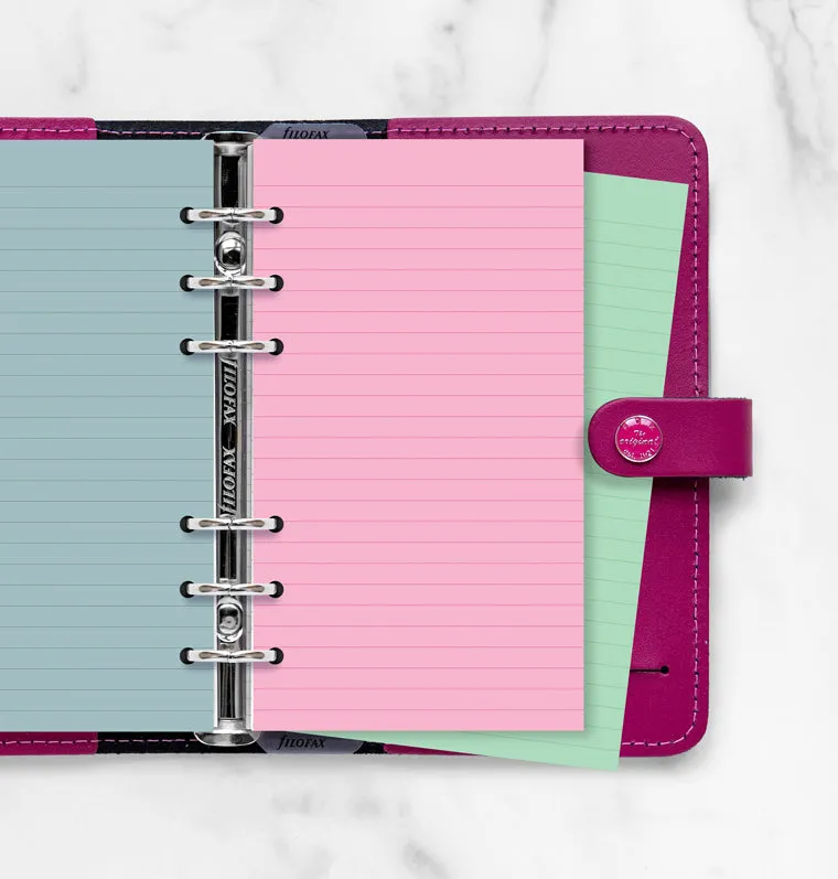Filofax Fashion recharge lignées couleur Personal 30 feuilles