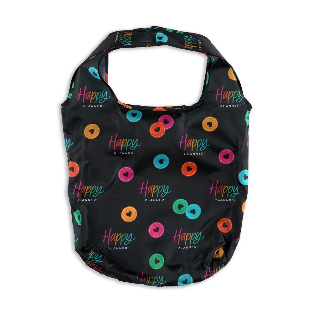 Happy Planner Happy Plans Reusable Shopping Tote sac nylon pliable