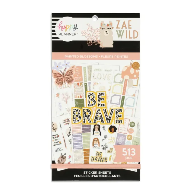 Happy Planner Zaewild Painted Blossoms stickers 513 floral