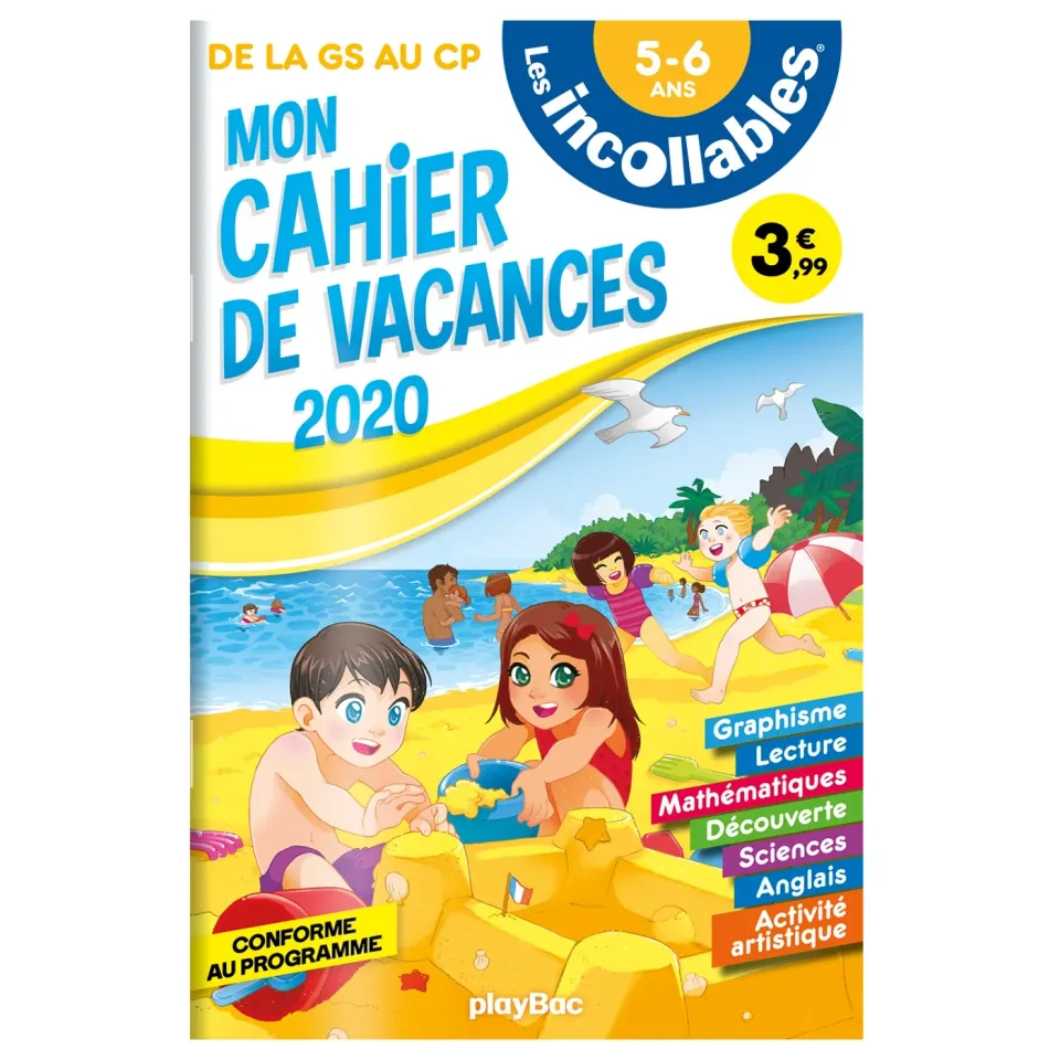 Frigobloc Incollables cahier de vacances GS au CP 2020