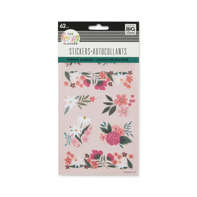 Happy Planner Spring Florals stickers fleurs 62 pièces