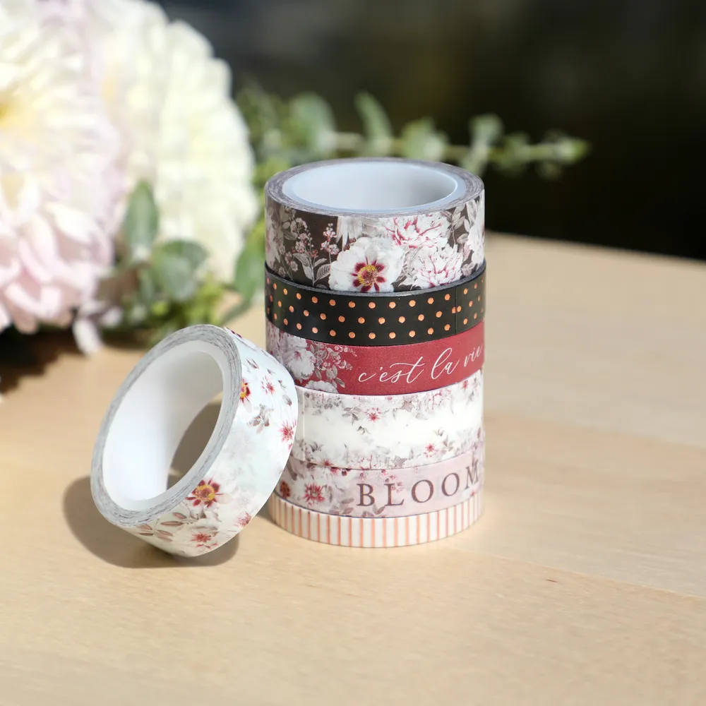 Happy Planner La Fleur washi tape fleurs 7 rouleaux