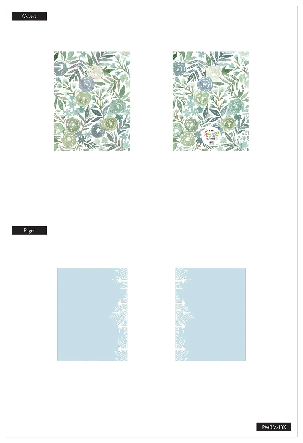 Happy Planner Micro Happy Notes carnet Green Garden micro 60 feuilles