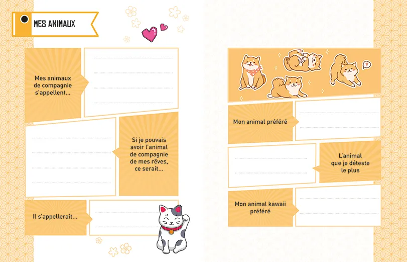 Frigobloc Manga journal intime cadenas stylo pailleté