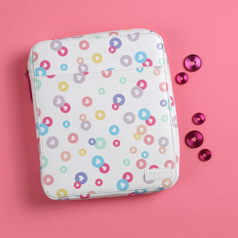 Happy Planner Happy Brights housse zippée Classic simili cuir