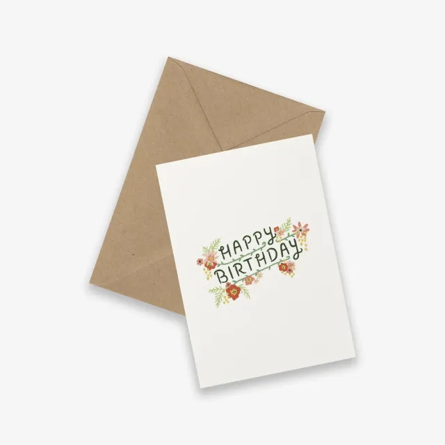 Kartotek Floral Birthday carte anniversaire fleurs