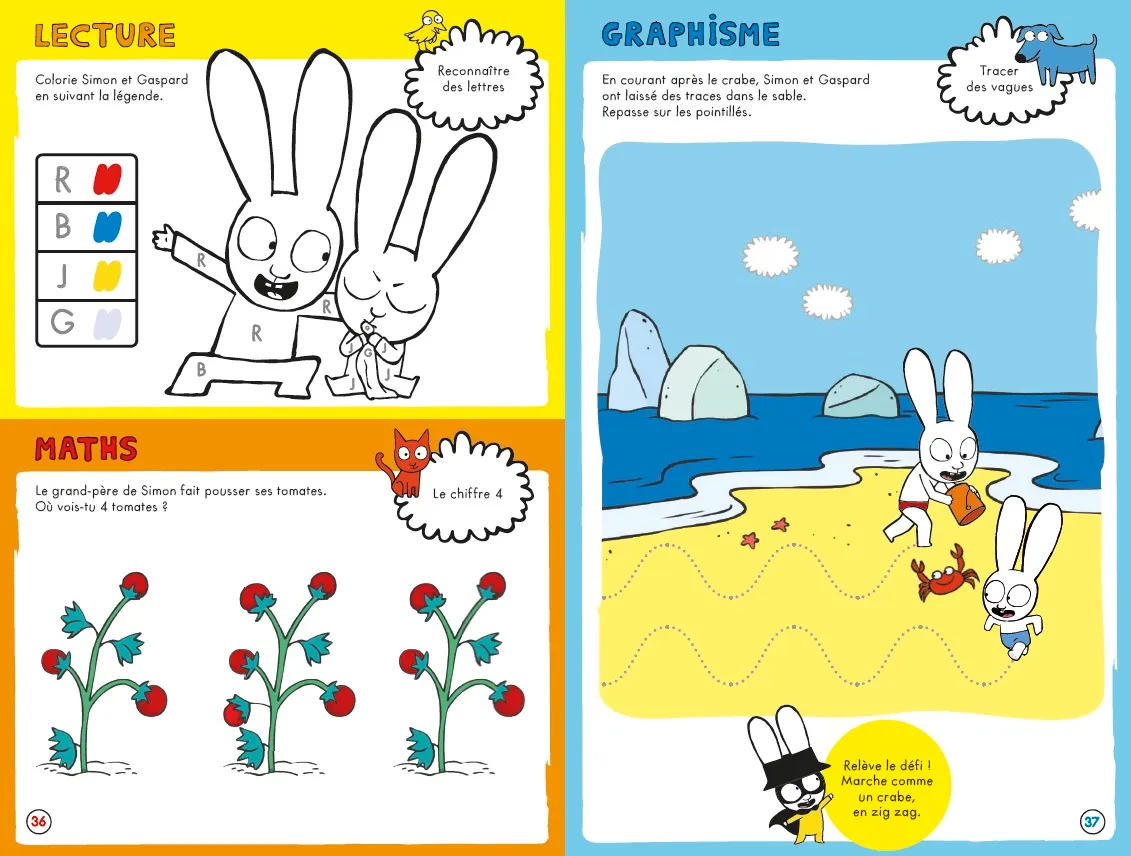 Les Incollables Simon cahier de vacances PS-MS 2026 3-4 ans