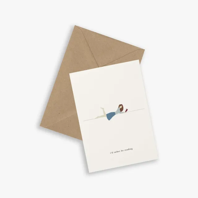 Kartotek Reading Girl carte avec enveloppe lecture