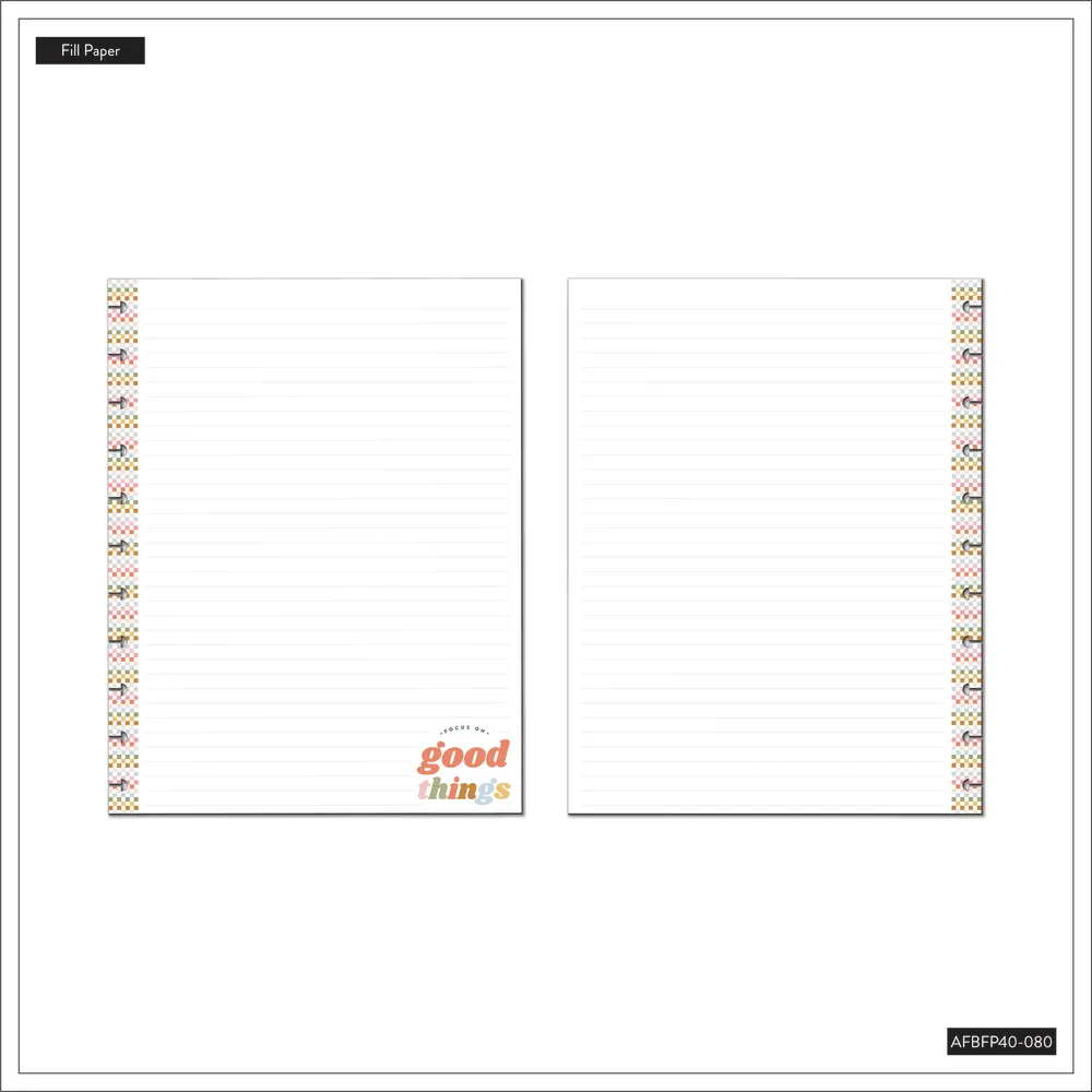 Happy Planner Simple Joys papier recharge Big pointillé 40 feuilles