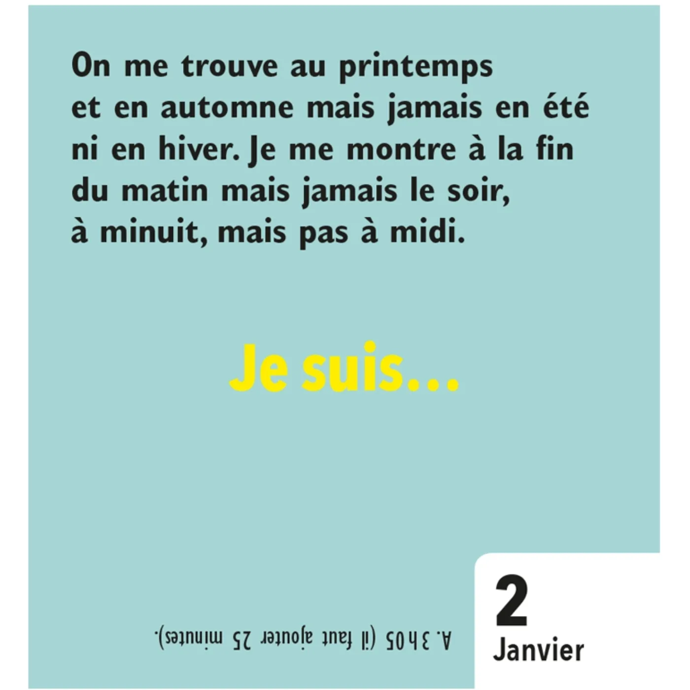 Frigobloc Mini 365 casse-tête calendrier jeux de lettres