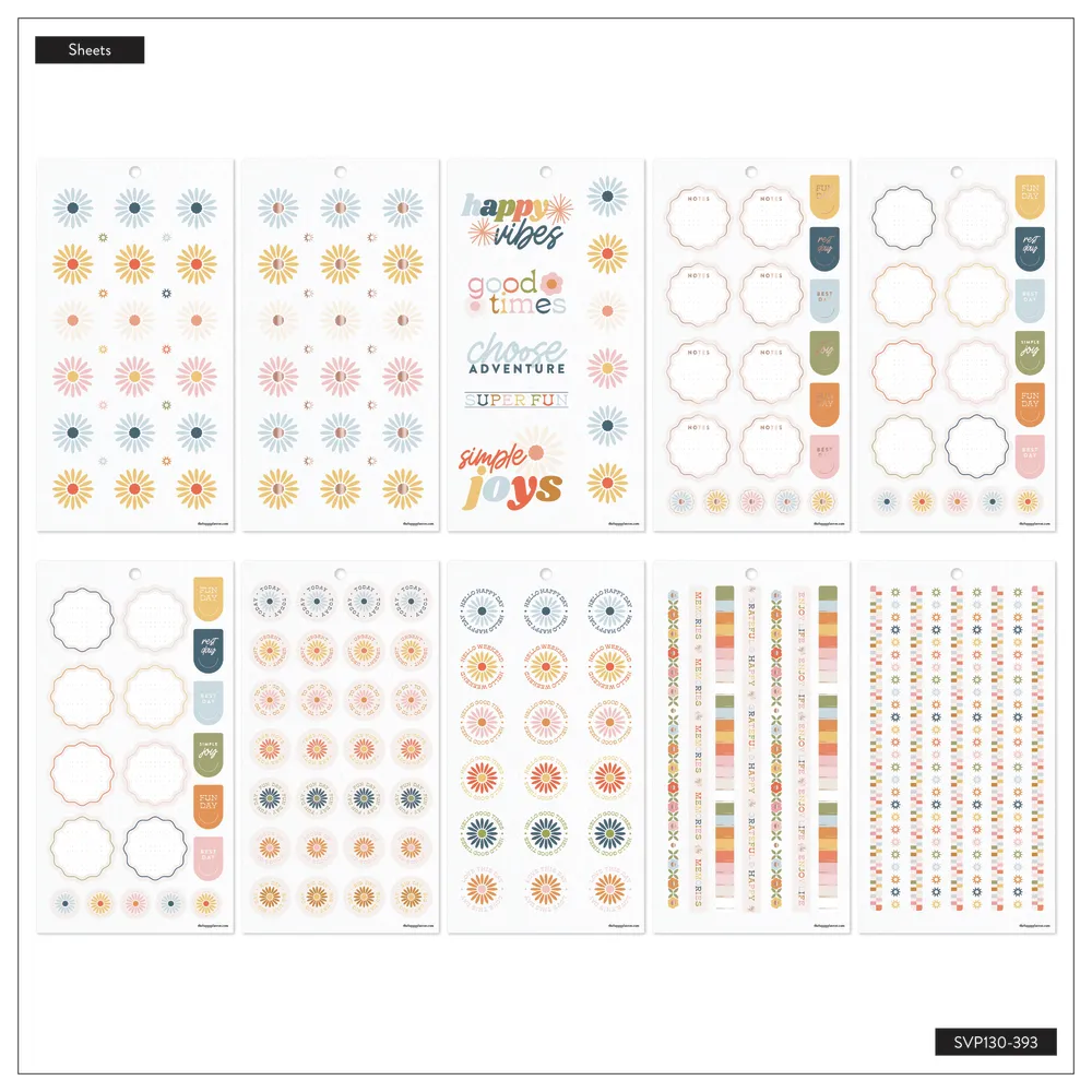 Happy Planner Simple Joys stickers Classic 30 planches washi