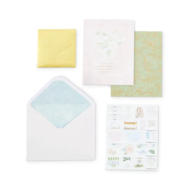 Happy Planner Homebody coffret cartes 20 enveloppes floral