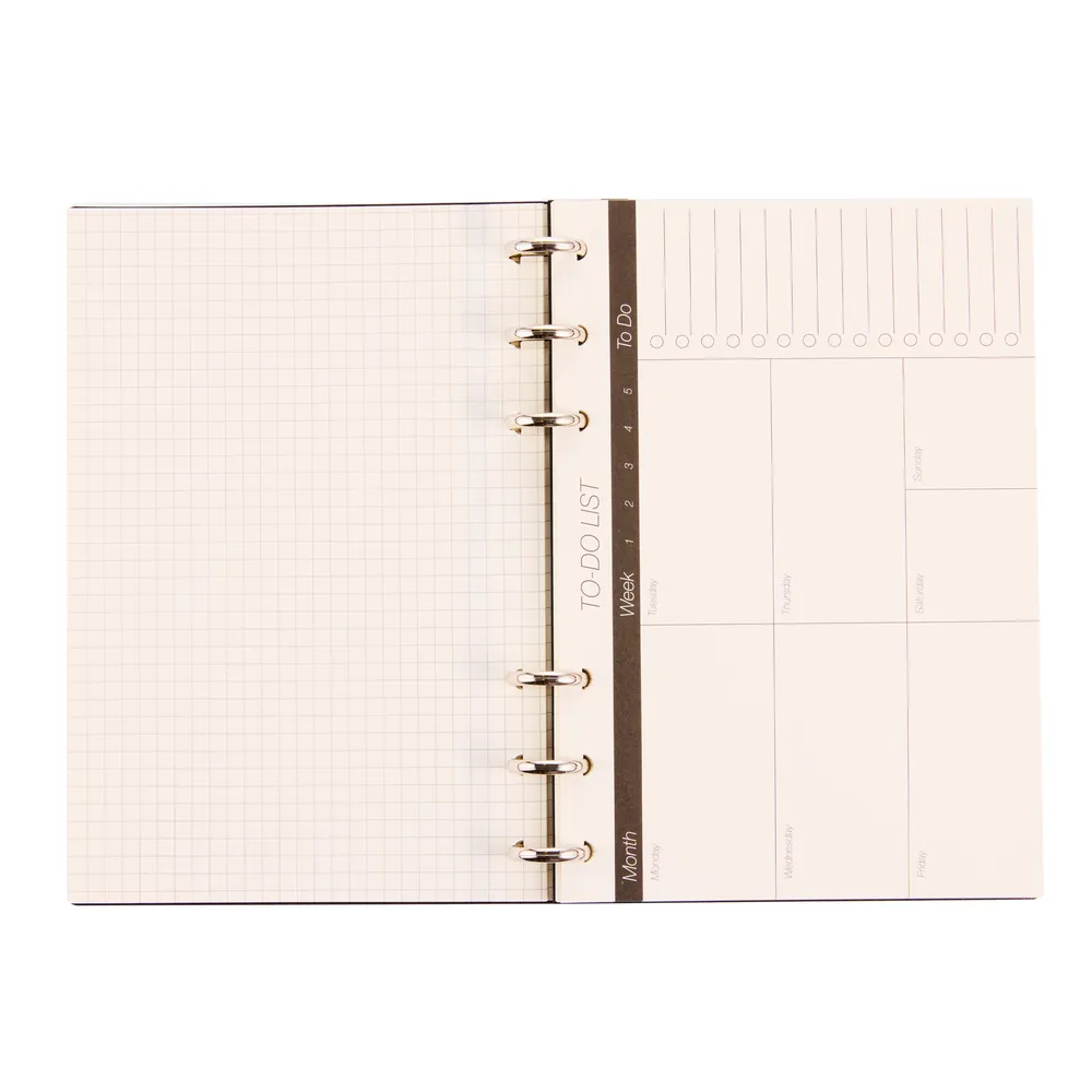 Happy Planner Frosted Black agenda bureau chevalet non daté 52 feuilles