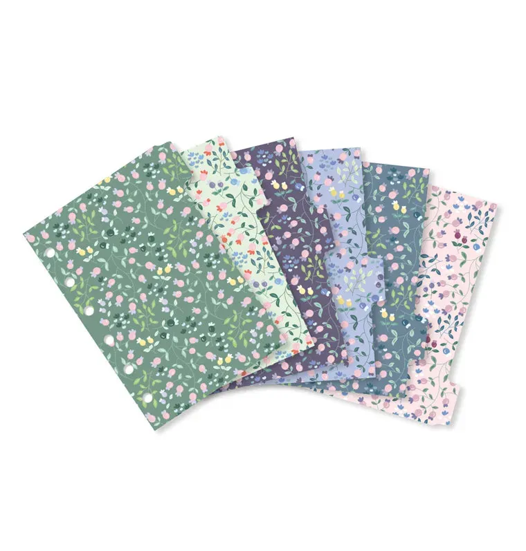 Filofax Meadow intercalaires Pocket x6 colorés