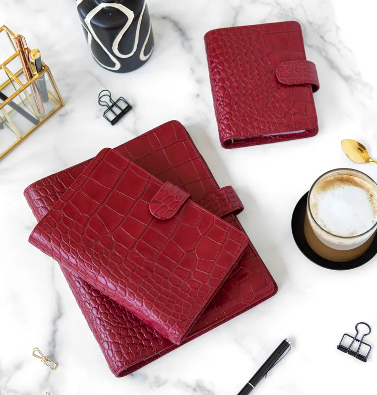 Filofax Classic Croc organiseur A5 marron cuir