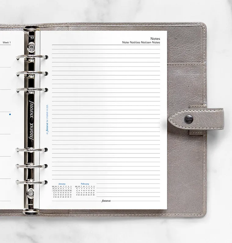 Filofax Classic recharge agenda 2027 A5 semaine/page multilingue