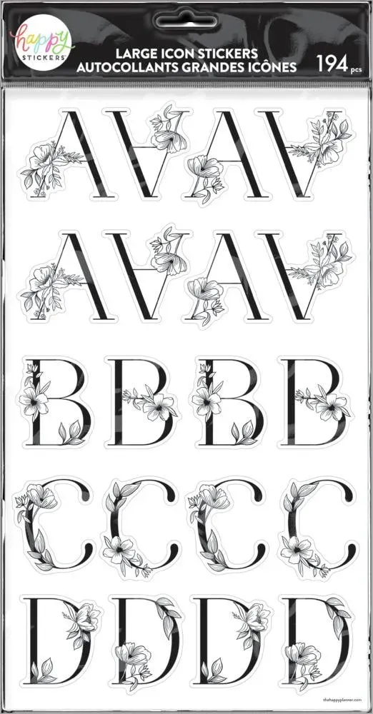 Me & my big ideas Sophisticated Florals stickers alphabet 194
