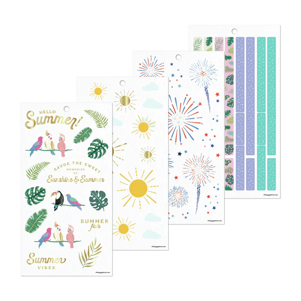 Happy Planner Summer Vibes stickers été 759 motifs 30 planches