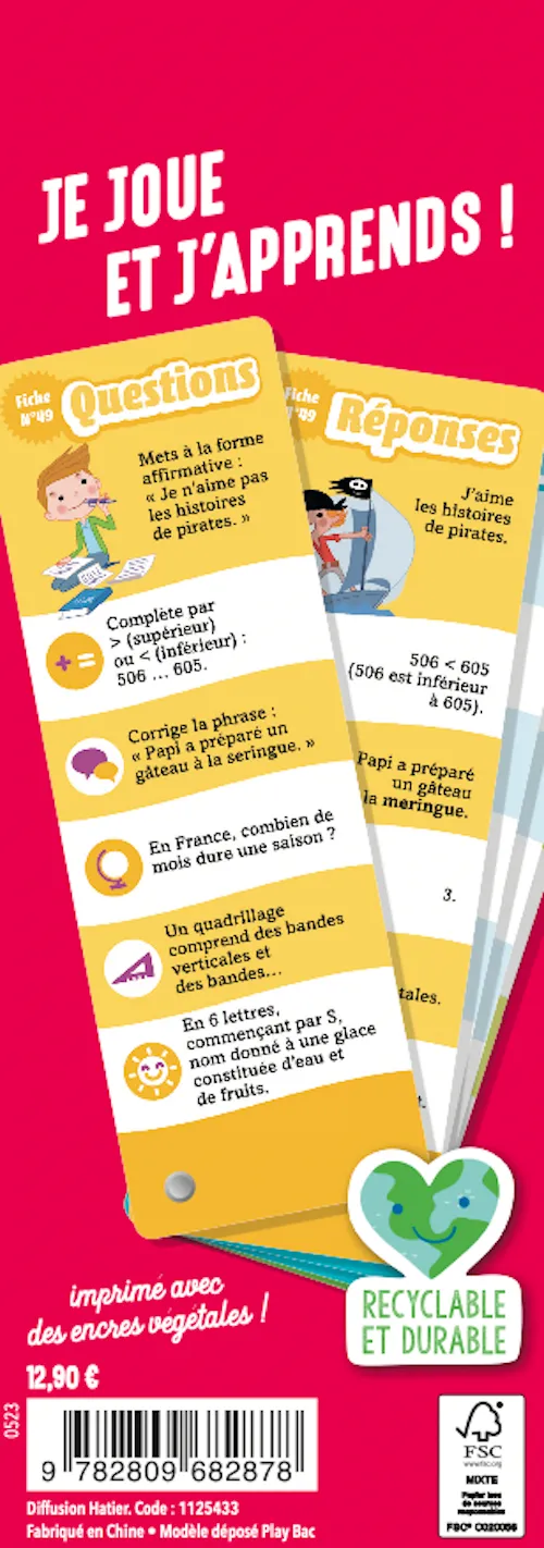 Les Incollables CE1 7-8 ans éventails quiz 700 questions