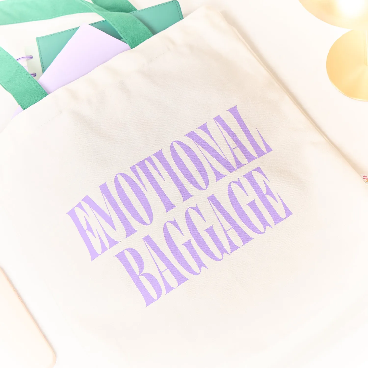 Happy Planner Current Mood Emotional Baggage sac cabas toile