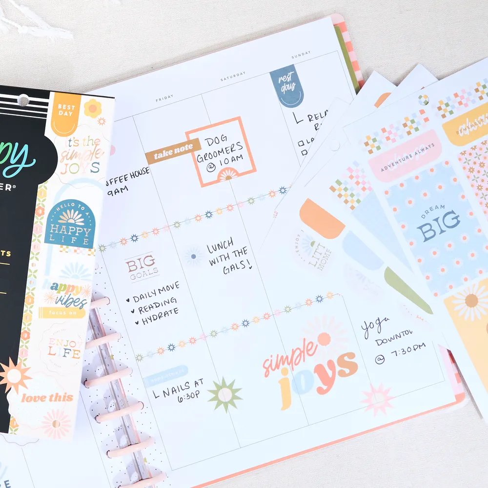Happy Planner Simple Joys Big stickers 484 pièces