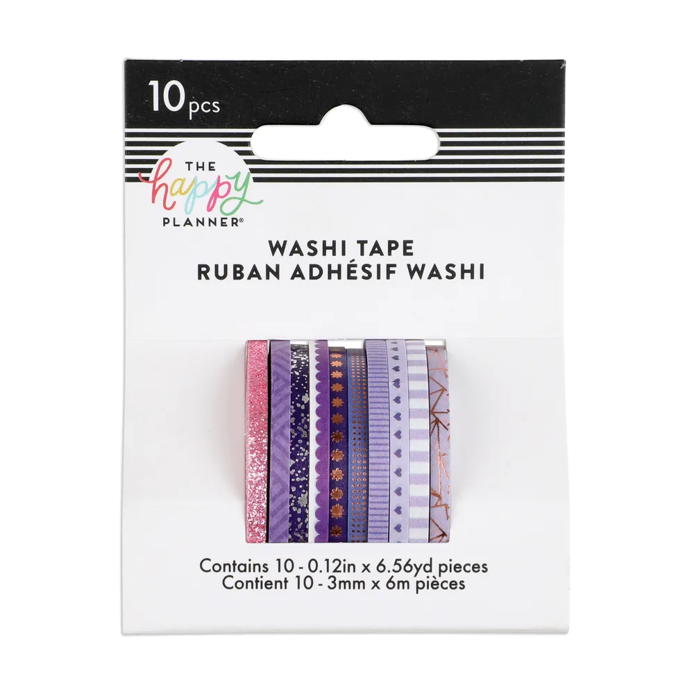 Me & my big ideas Purple Hues washi tape fin 10 rouleaux violet