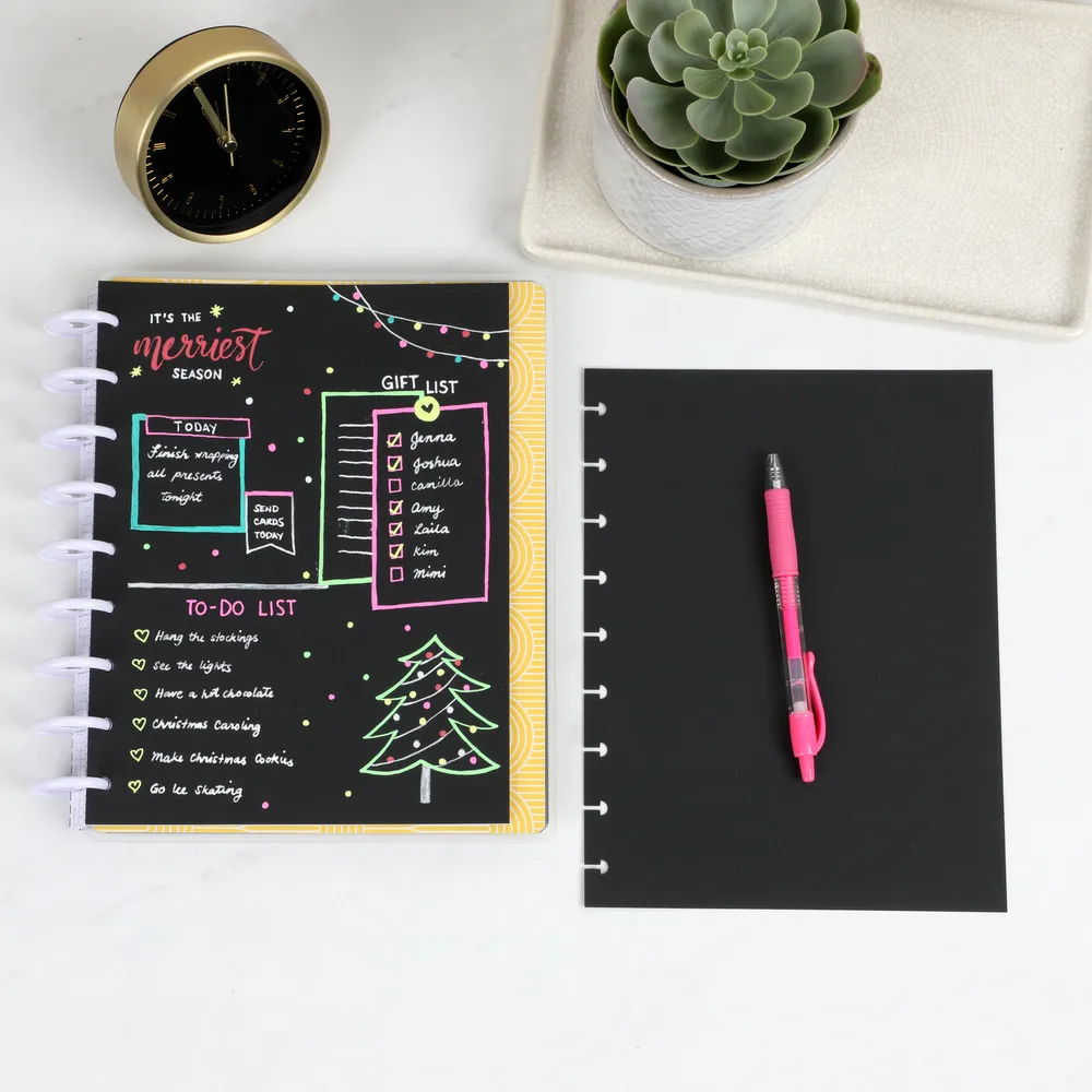 Happy Planner Plan Your Best Life bundle papier noir + stickers