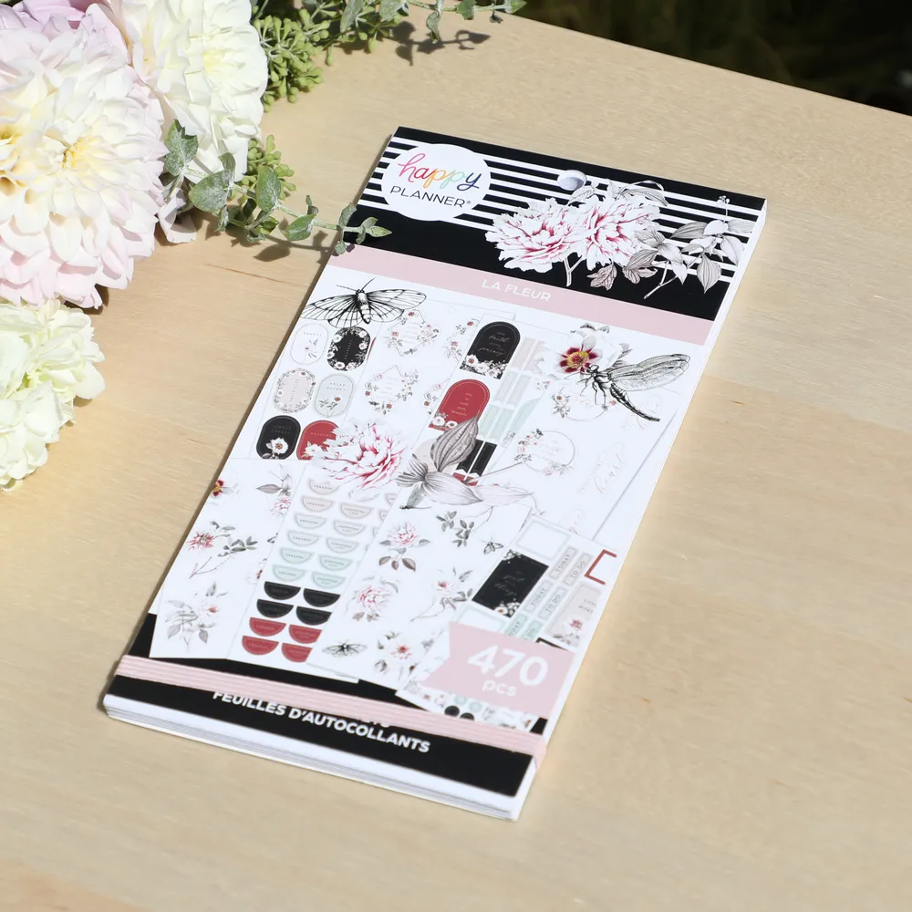 Me & my big ideas La Fleur stickers carnet 470 motifs floraux