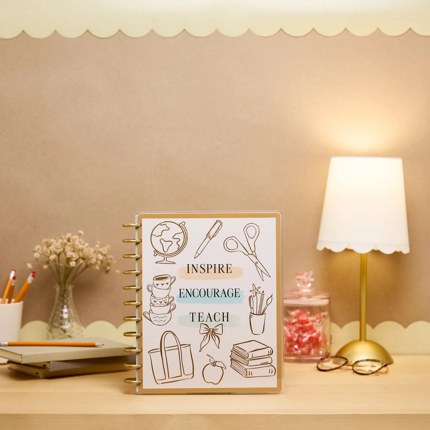 Happy Planner Pastel Poetry 2026-2027 agenda enseignant Big