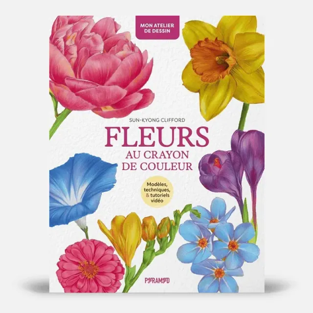 My365 Fleurs au crayon de couleur livre tutoriel