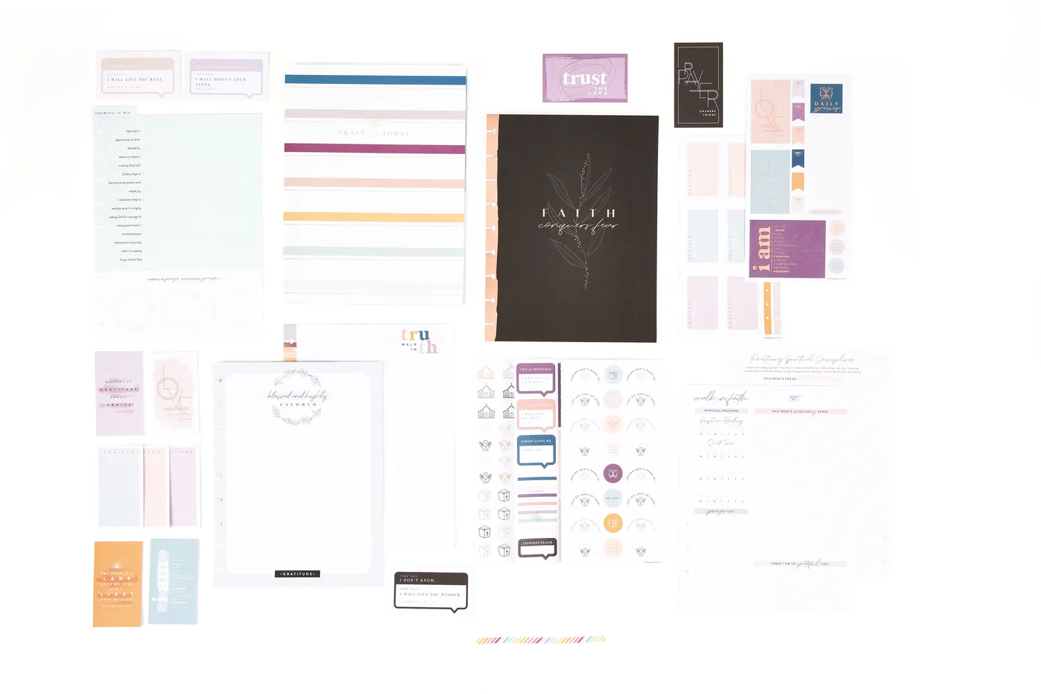 Happy Planner Simple Faith compagnon Classic 169 pièces foi