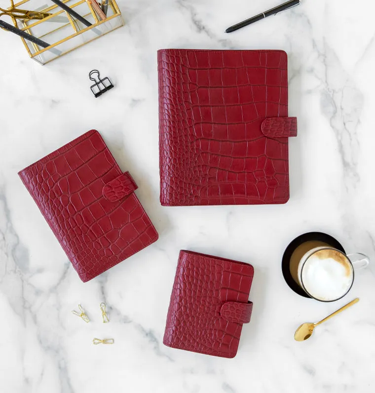 Filofax Classic Croc organiseur A5 marron cuir