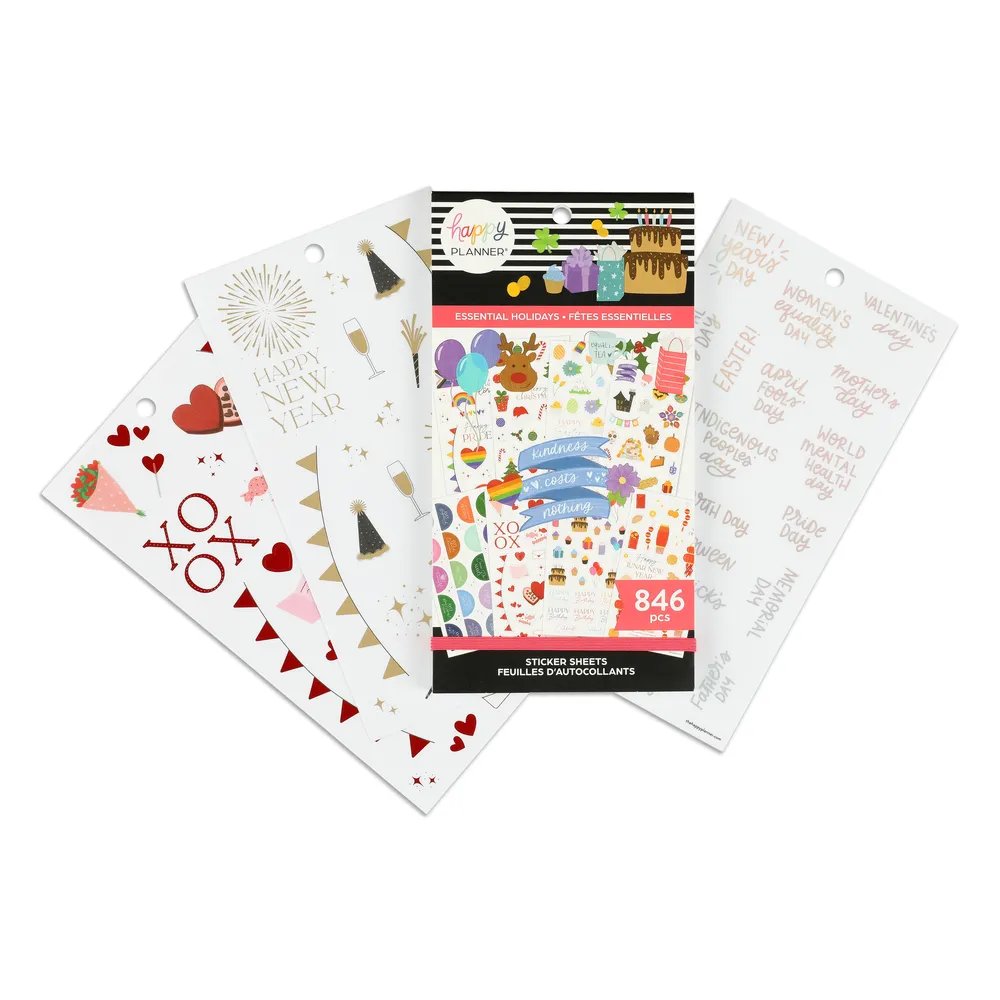 Happy Planner Essential Holidays stickers 30 pages 513