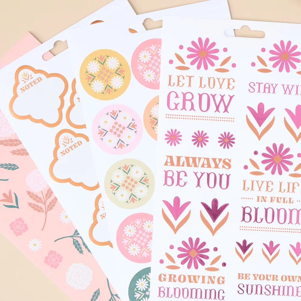 Happy Planner Western Wildflower stickers 10 feuilles nature