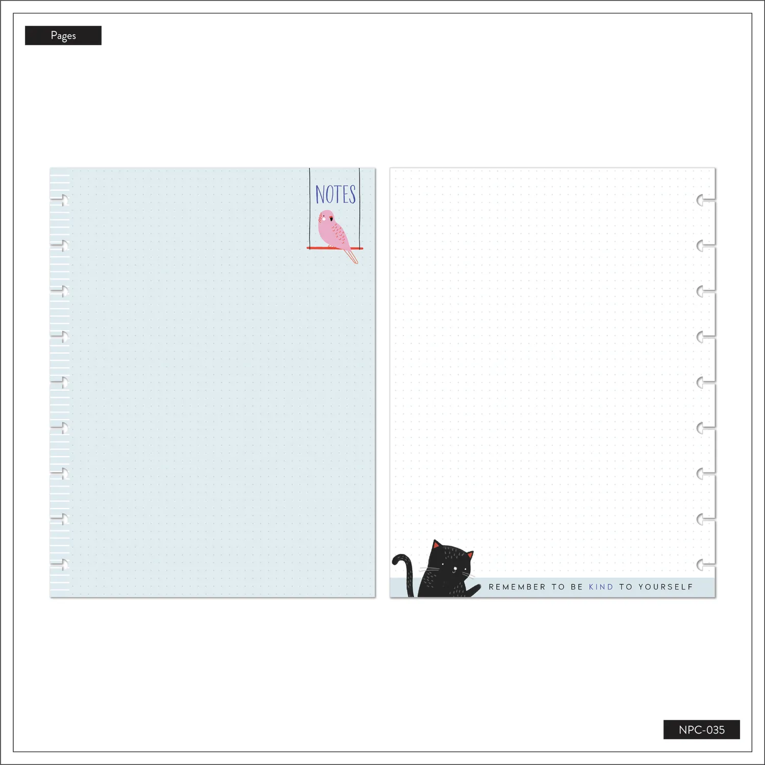 Happy Planner Cozy Pet Critters carnet Classic dot 60
