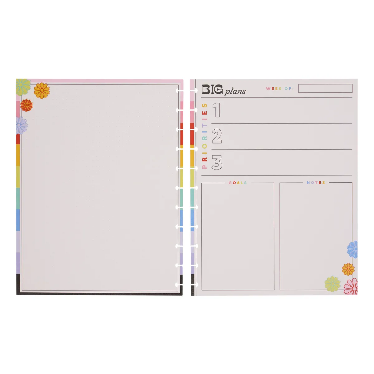 Happy Planner Happy Outlines papier recharge Big dashboard 40 dot grid