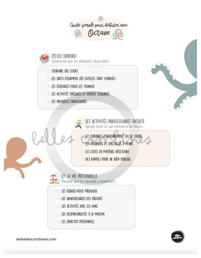 Les Belles Combines Débuter avec Octave guide à imprimer française