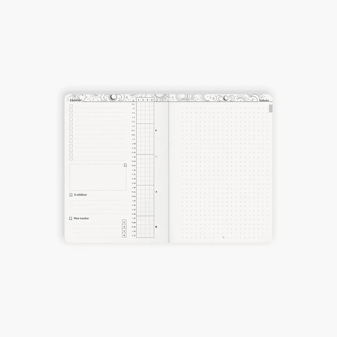 My365 Duo organisation agenda 2025 poche A6 sable chocolat