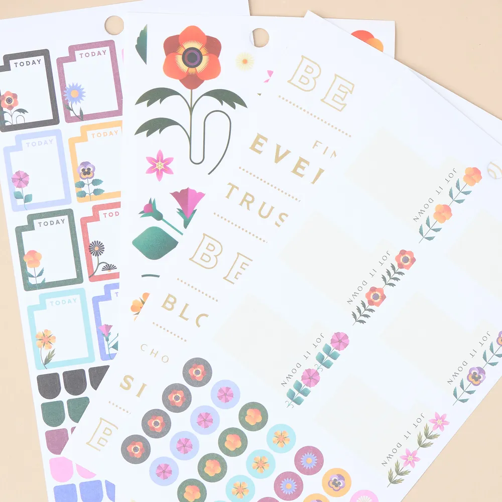 Happy Planner Radiant Garden Mini stickers fleurs 826