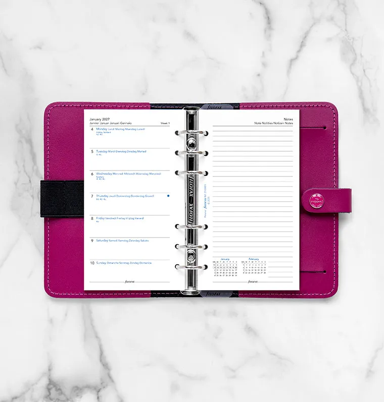 Filofax recharge agenda 2027 semaine par page Personal multilingue