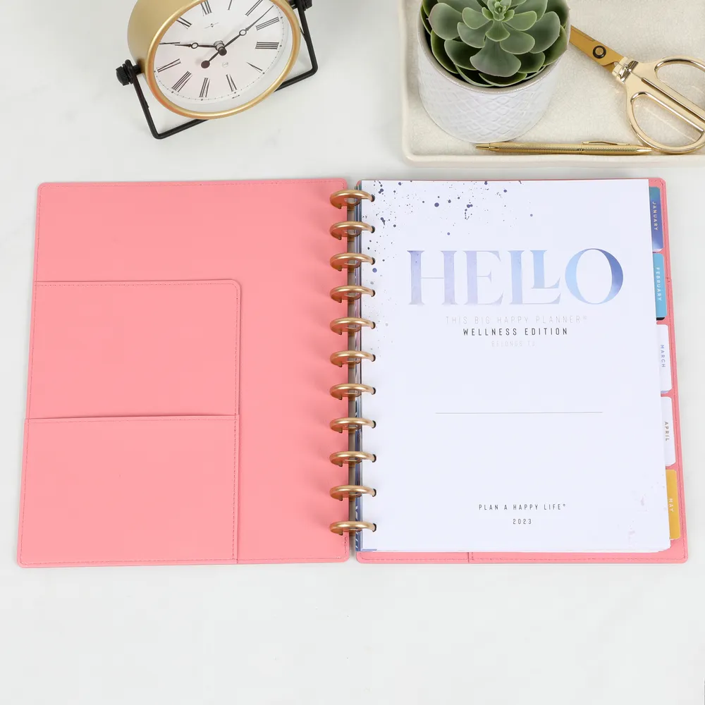 Happy Planner Deluxe couverture Big Bubblegum simili cuir