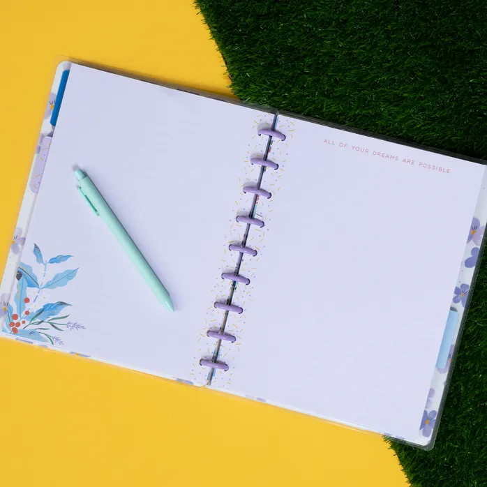 Happy Planner Blooming Pride recharge papier pointillé ligné 40 feuilles