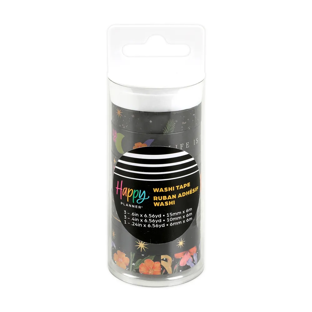 Happy Planner Grounded Magic washi tape floral lot de 7